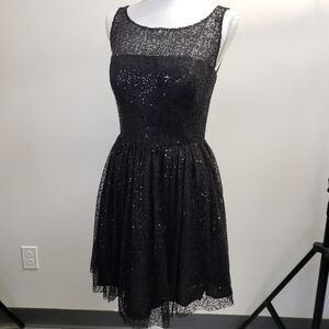 MXI Black Sequin Dress with Flaw Size 11/12